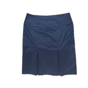 🏖️Herringbone Print Black on Black Skirt High Waist Pleats Size 11
